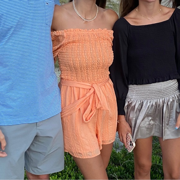 orange romper - Picture 1 of 3